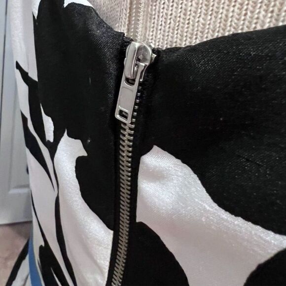 Julian Taylor New York Retro Style Fit & Flare Dress Bow Belt SZ 10 Black White - Picture 11 of 14